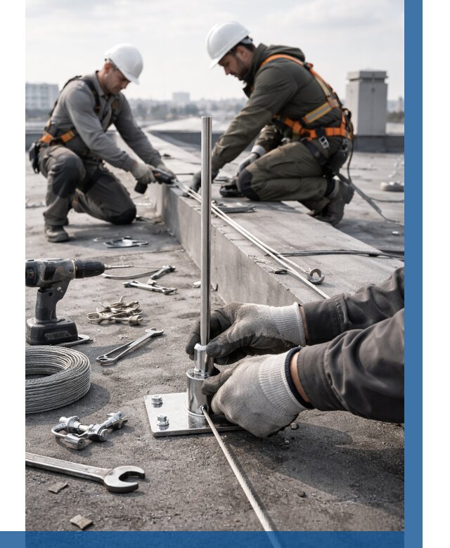 Монтаж молниезащиты на кровле в Фрязине цена от 25963 р. | ВЫСОТНИК-Фрз