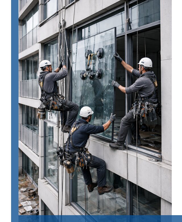 Фасадное остекление и монтаж витражей зданий в Фрязине под ключ