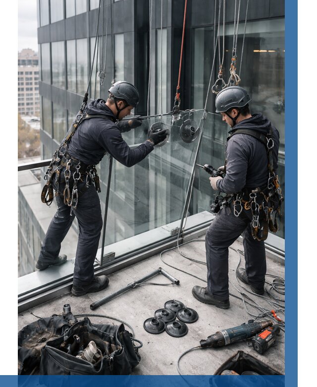 Монтаж стеклянных ограждений в Фрязине от 2596 р. | ВЫСОТНИК-Фрз