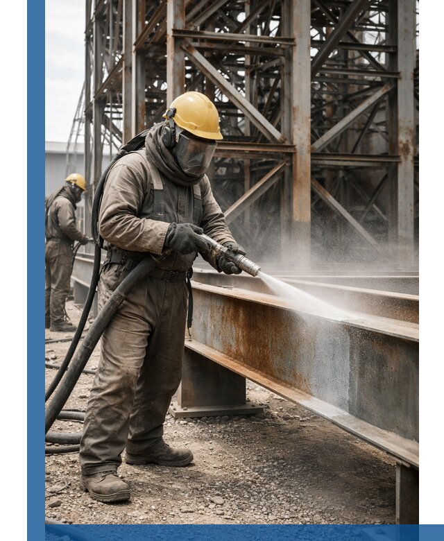 Пескоструйная очистка металлоконструкций в Фрязине промышленная