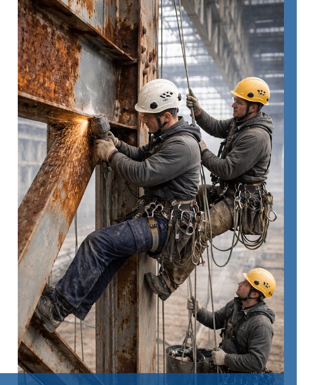 Зачистка металла от ржавчины в Фрязине от 363 р. | ВЫСОТНИК-Фрз