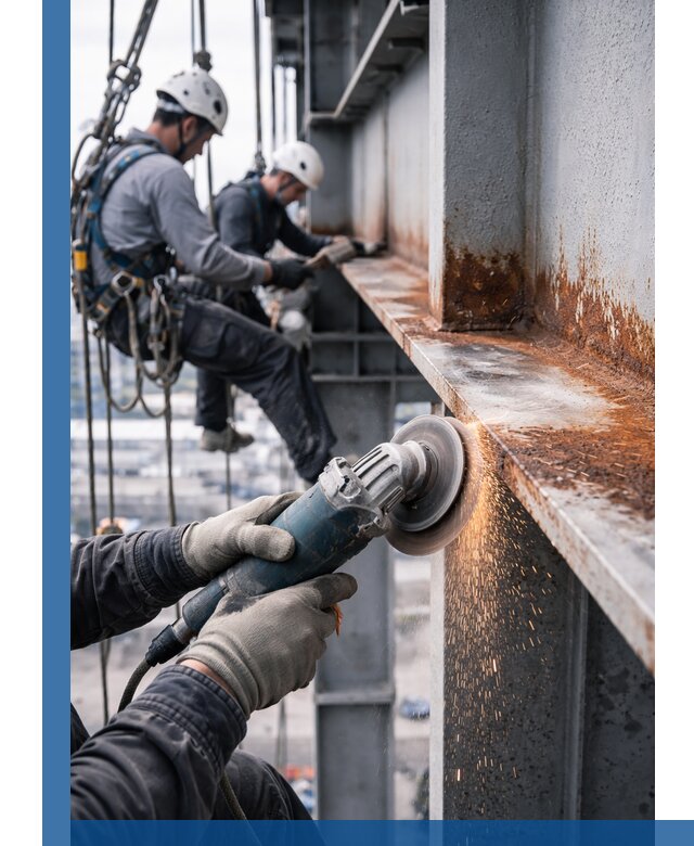 Зачистка металла от ржавчины и подготовка поверхностей в Фрязине