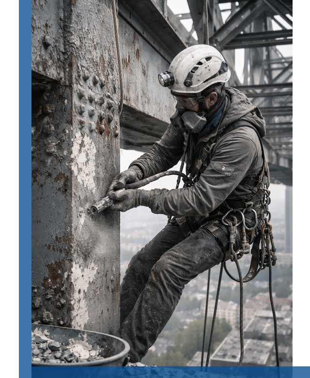 Удаление старой краски с металлических конструкций в Фрязине