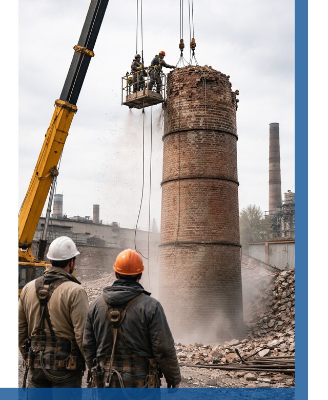 Демонтаж дымовой трубы в Фрязине от 93465 р. | ВЫСОТНИК-Фрз, смета