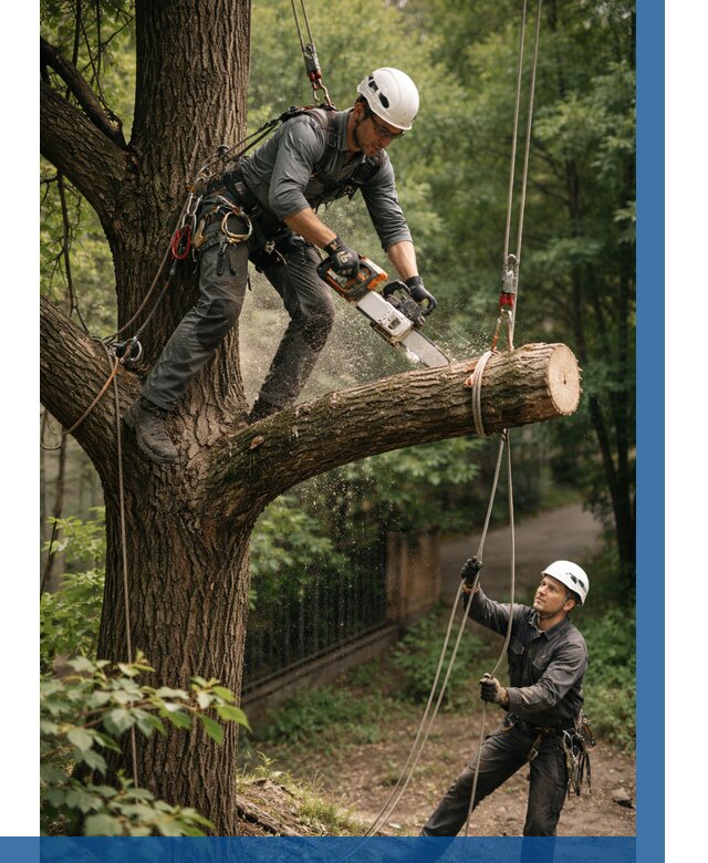 Спил деревьев альпинистами в Фрязине от 8308 р. | ВЫСОТНИК-Фрз