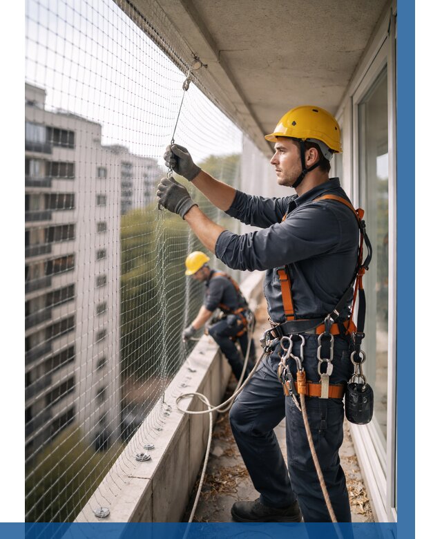 Монтаж сетки от птиц в Фрязине от 4673 р. | ВЫСОТНИК-Фрз