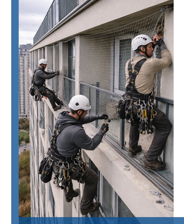 Профессиональный монтаж защитной сетки от птиц в Фрязине