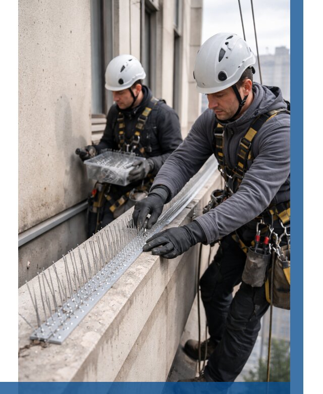 Установка шипов от птиц в Фрязине от 883 р. | ВЫСОТНИК-Фрз